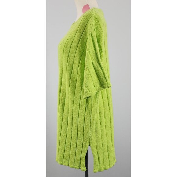 Women's Vintage Extra Point by Reference Point Lime Green Plus Size Sweater 3X - Picture 3 of 7